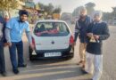 Fazilka Police is making people aware of road safety by installing reflectors on vehicles .​​​