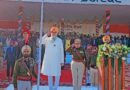 Speaker S. Kultar Singh Sandhwan unfurls the national flag at Nehru Stadium, Faridkot during the celebrations of 76th Republic Day