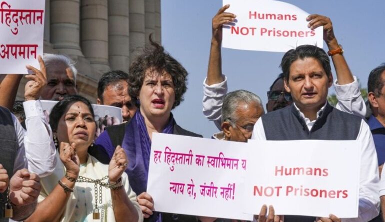 Congress criticises government over deportation of Indians from US