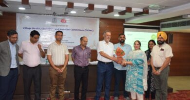 HEALTH MINISTER DR BALBIR SINGH INAUGURATES RECONSTITUTED VILLAGE HEALTH SANITATION AND NUTRITION COMMITTEES (VHSNCS)